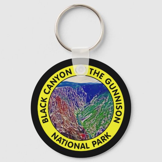 Porte-clés Le canyon noir du parc national Gunnison (Recto)