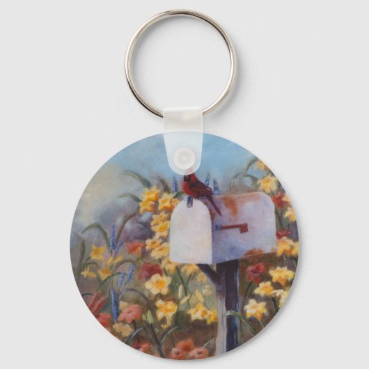 Porte-clés Le cardinal attend le courrier (Recto)