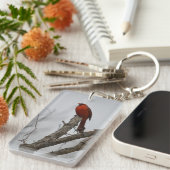 Porte-clés le cardinal au sommet de l'arbre. (Devant droit)