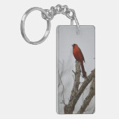 Porte-clés le cardinal au sommet de l'arbre. (Devant gauche)