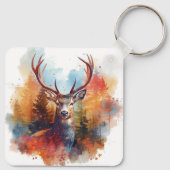 Porte-clés Le cerf dans une forêt d'automne (Dos)