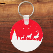 Porte-clés Le cerf en hiver (Recto)