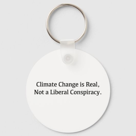 Porte-clés Le changement climatique est réel, pas une conspir (Recto)