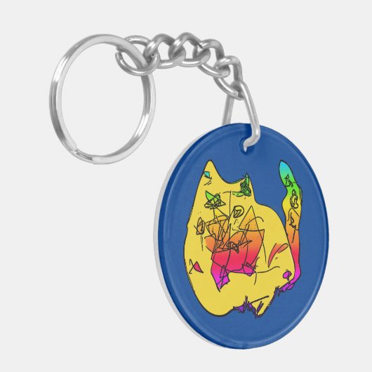 Porte-clés Le chat Abstrait de Lily (Devant gauche)