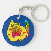 Porte-clés Le chat Abstrait de Lily (Dos)