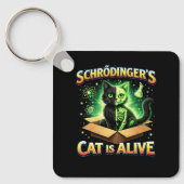 Porte-clés Le Chat Curieux de Schrödinger (Recto)