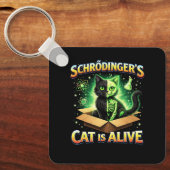 Porte-clés Le Chat Curieux de Schrödinger (Recto)