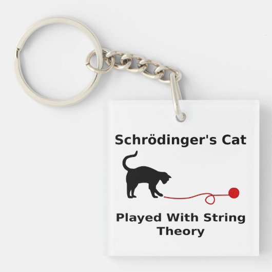 Porte-clés Le chat de Schrödinger joué avec la théorie de (Devant)