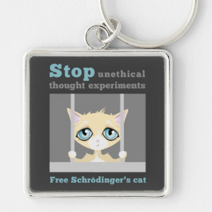 Porte-clés Le chat de Schrodinger libre