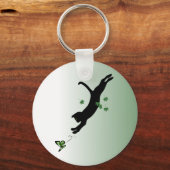 Porte-clés Le chat et le papillon (Recto)