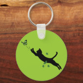 Porte-clés Le chat et le papillon version 2 (Recto)