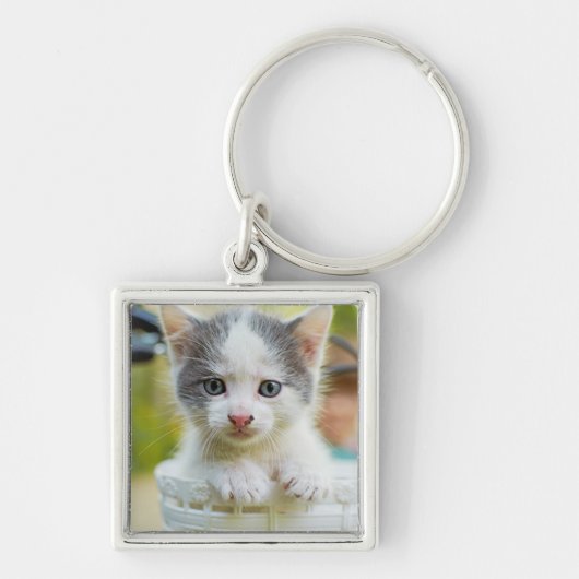Porte-clés Le chaton monte un vélo (Devant)