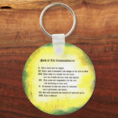 Porte-clés Le chemin de vie des commandements (Recto)