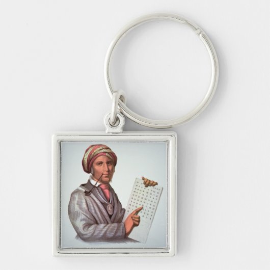 Porte-clés Le chercheur cherokee, Sequoyah (1776-1843) (Devant)