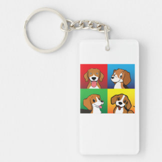Porte-clés Le Chien beagle Fait Face À Une Joyeuse Journée À 