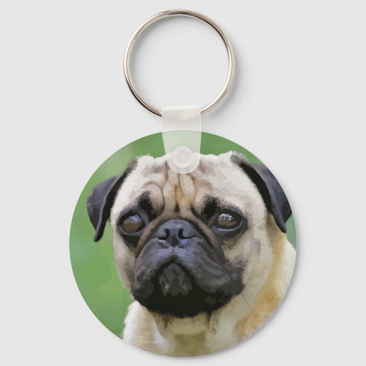 Porte-clés Le chien Carlin (Recto)