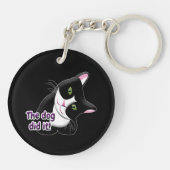 Porte-clés Le chien l'a fait Chat (Dos)