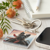 Porte-clés Le chien voyageur écossais volant (Devant Droit)