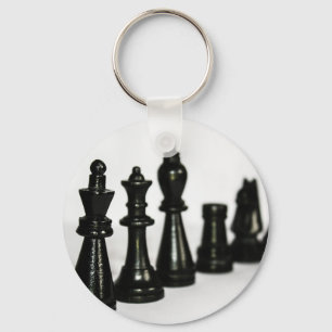 Porte-clés Le chiffre noir d'échecs rapièce la perspective