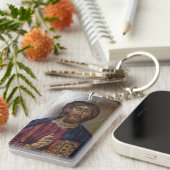 Porte-clés Le Christ Pantocrator - icône bizantine de style (Devant droit)