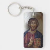 Porte-clés Le Christ Pantocrator - icône bizantine de style (Devant)