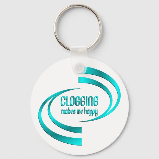 Porte-clés Le Clogging Me Rend Heureux (Recto)