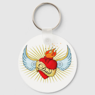 Porte-clés Le coeur du papa
