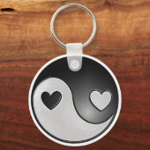 Porte-clés le coeur du yin yang (Recto)