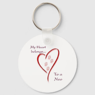 Porte-clés Le coeur napolitain Mastiff appartient