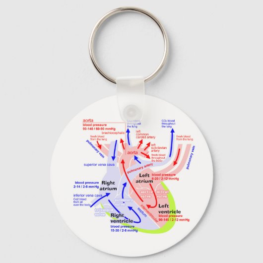 Porte-clés Le coeur plus détaillé (Recto)