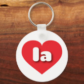 Porte-clés le coeur rouge - J'aime la (Recto)