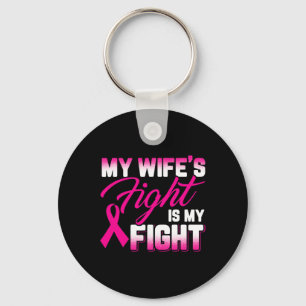 Porte-clés Le combat de la femme est mon combat cancer du sei