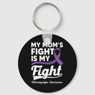 Porte-clés Le combat de maman est mon combat Purple Fibromyal