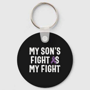Porte-clés Le combat de mon fils est ma lutte contre le cance