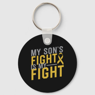 Porte-clés Le combat de mon fils est mon combat contre le can