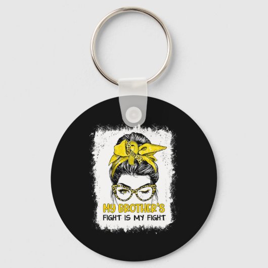 Porte-clés Le combat de mon frère est ma lutte contre le canc (Recto)
