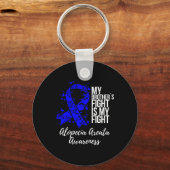 Porte-clés Le combat de mon frère est mon combat Alopecia Are (Verso)