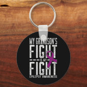 Porte-clés Le combat de mon petit-fils est Ma lutte contre l' (Recto)