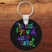 Porte-clés Le corps dit quels mots ne peuvent pas (Recto)