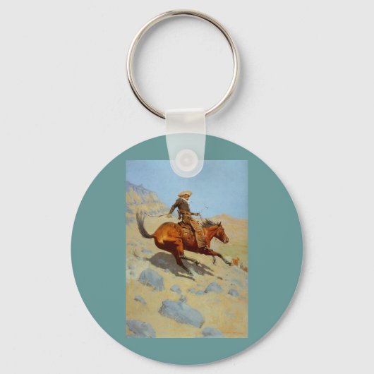 Porte-clés Le Cowboy de Frederic Remington (1902) (Recto)