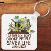 Porte-clés Le crâne dans le jardin Je n'étouffe pas les gens  (Verso)