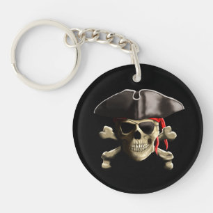 Porte-clés Le crâne de pirate de jolly roger