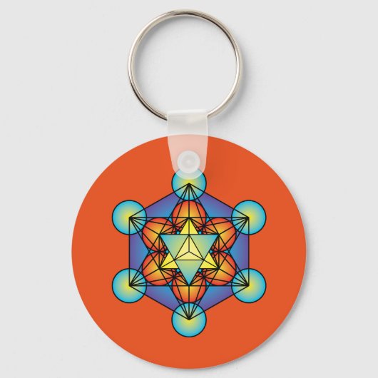 Porte-clés Le cube de Metatron Merkaba (Recto)