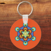 Porte-clés Le cube de Metatron Merkaba (Recto)