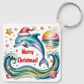 Porte-clés Le dauphin de Noël au paradis tropical (Dos)