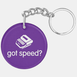 Porte-clés le dernier mot a obtenu le steno de vitesse