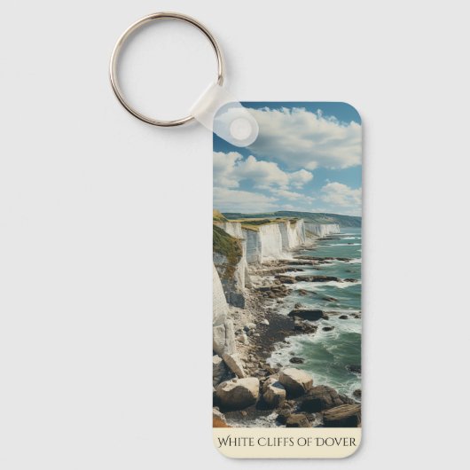 Porte-clés Le Dessin Des Falaises Blanches | Dover England (Recto)