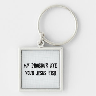 Porte-clés Le dinosaure mange des poissons de Jésus