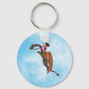 Porte-clés Le dragon arc-en-ciel