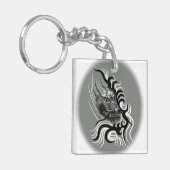 Porte-clés Le dragon chinois à la toiture de tatouage (Devant gauche)